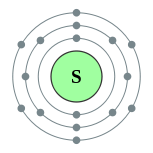 硫的电子层（2, 8, 6）
