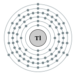 铊的电子层（2, 8, 18, 32, 18, 3）